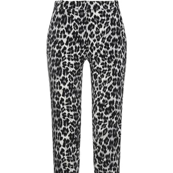 Pinko Women Black Leopard Print Pants - Picture 2 of 15